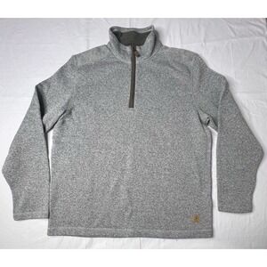 G.H. BASS & CO. Quarter Zip Sweaters XL Gray‎ Mock Neck Pullover